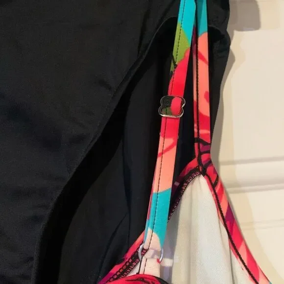 Caribbean Joe Floral Women’s Takini Two Piece Swimsuit NWT - Picture 7 of 10